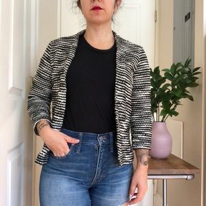 Knit cardigan blazer